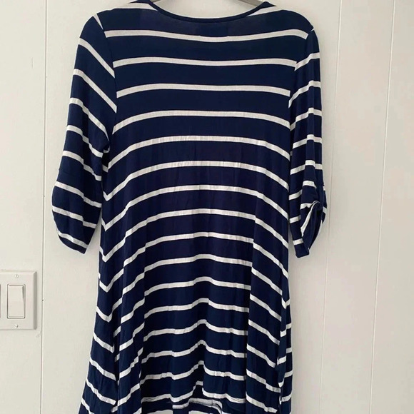 Caite Navy White Stripe Bailey Tunic Size Small - Picture 2 of 5